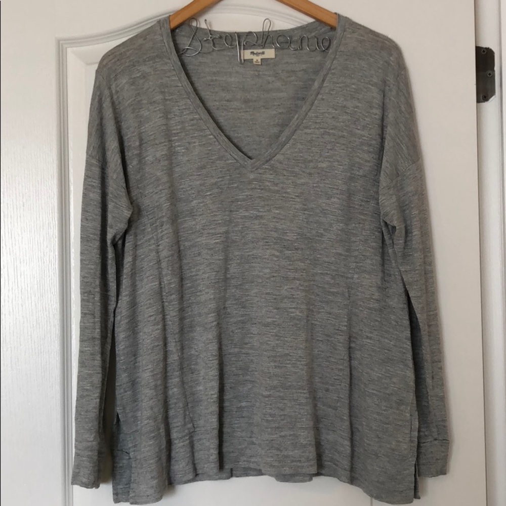 Long Sleeve V Neck Top